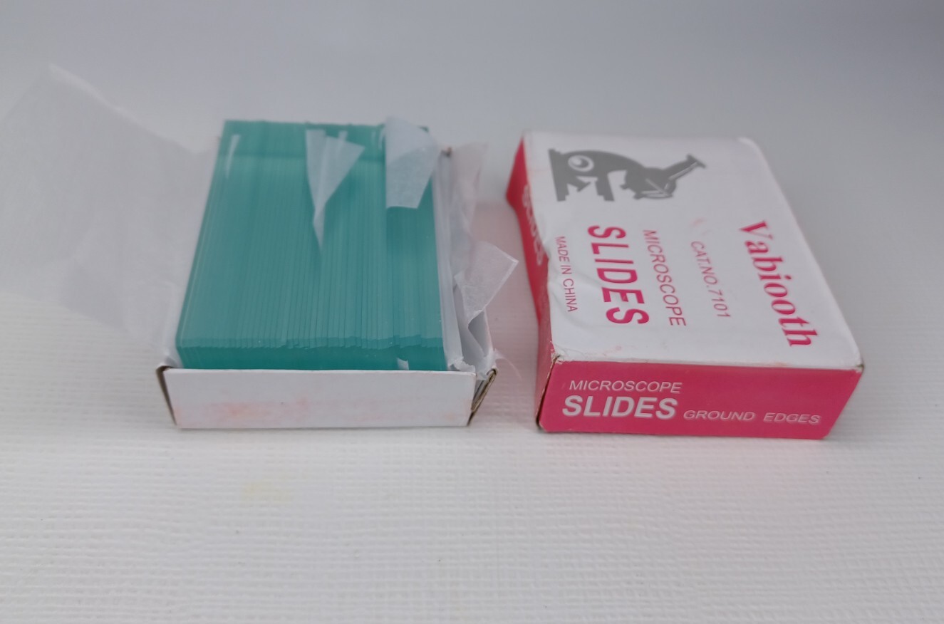 47 Pcs Clear Glass Microscope Slides Ground Edges 1" x 3"