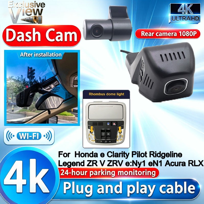 Dash Cam for Honda e Clarity Pilot Ridgeline Legend ZR V ZRV e:Ny1 eN1 Acura RLX