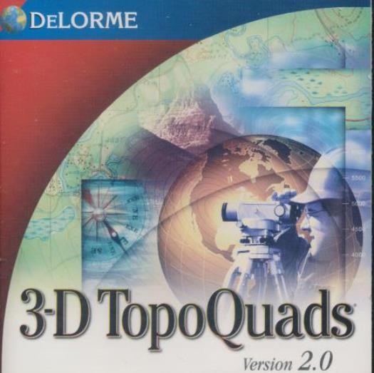 3-D TopoQuads 2.0 PC CD-ROM mapping USGS topography terrain 3D graphics program!