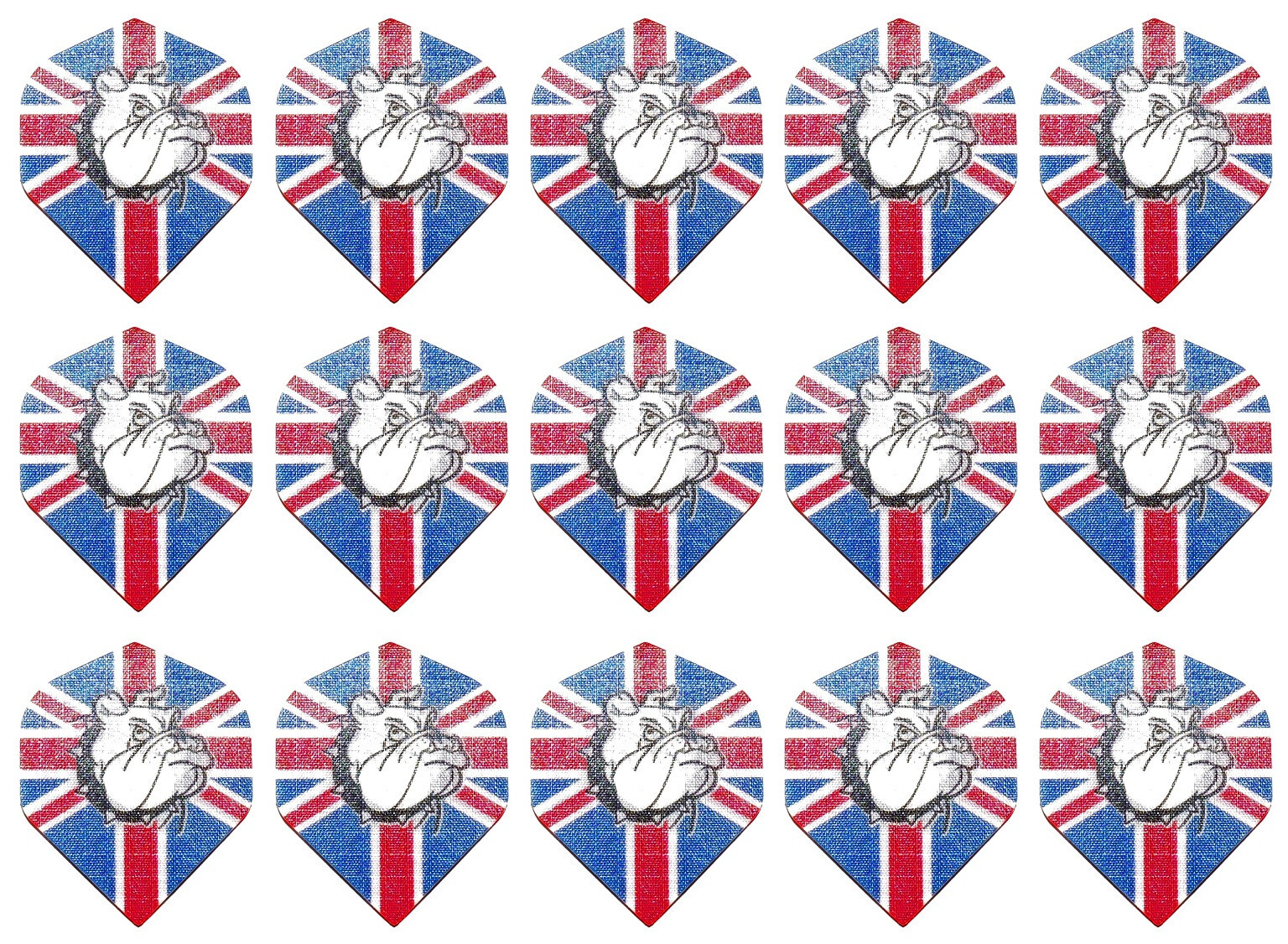 5 Sets Rip Stop Nylon Fabric Standard Dart Flights - Ships w/ Tracking - Bulldog