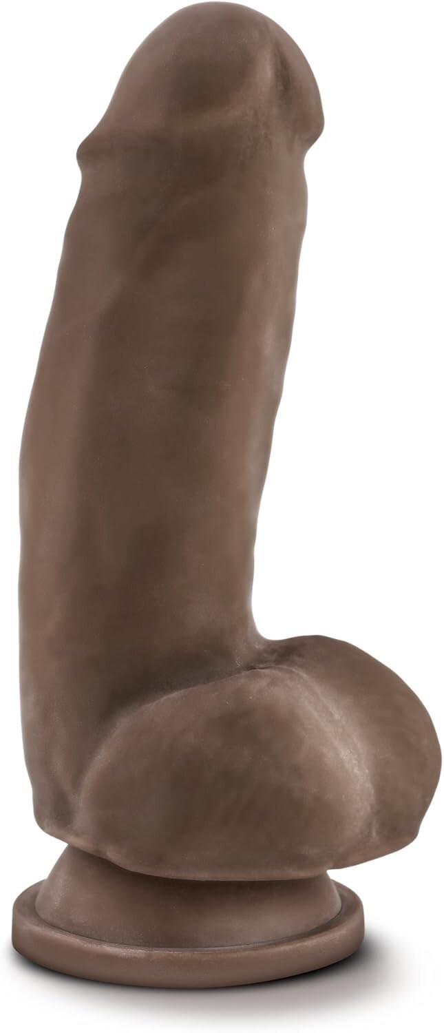 Eden 7" Dual Density Dildo G-spot Anal Stimulation Balls & Suction Cup Chocolate