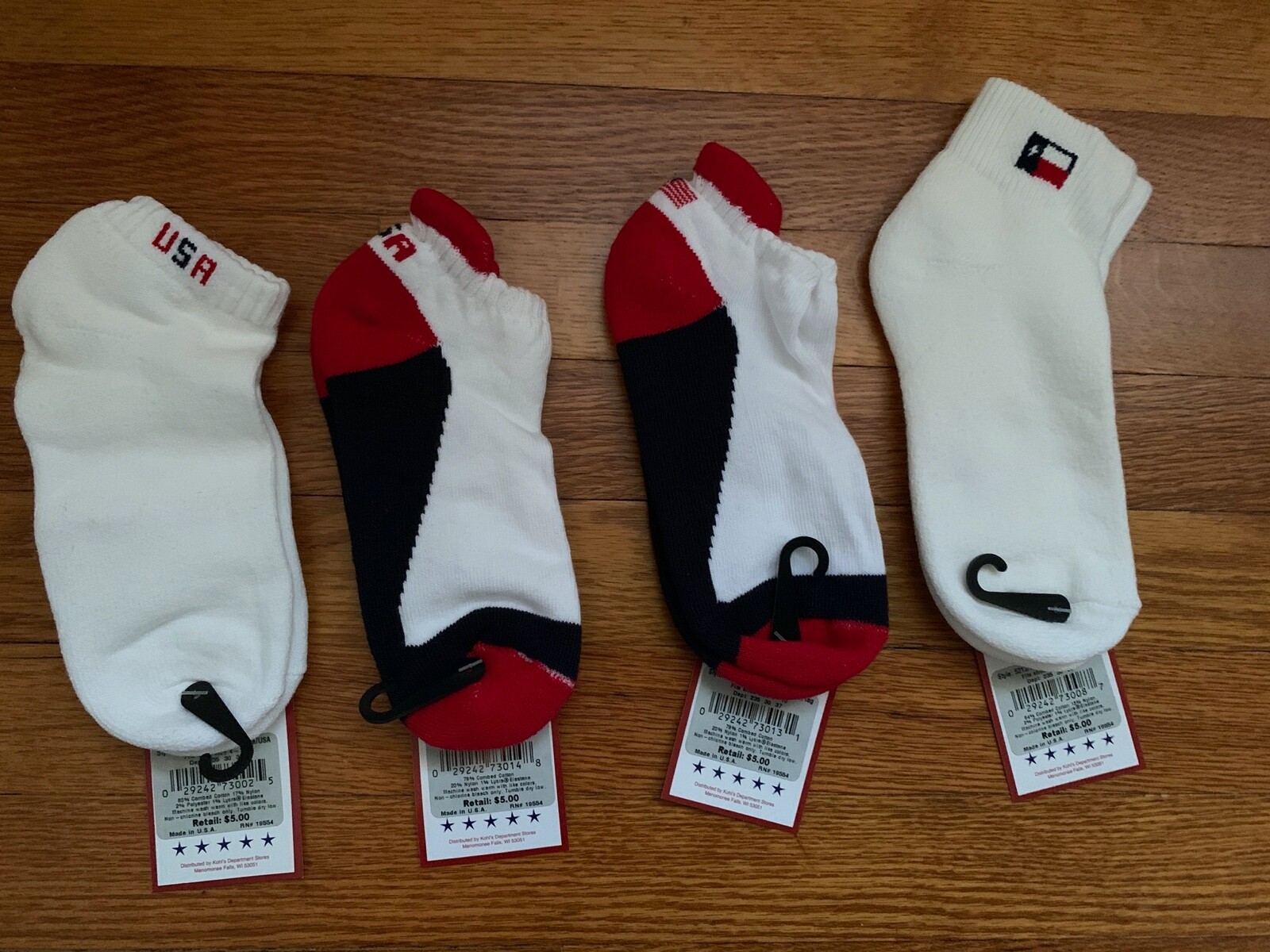 Vtg. Sonoma USA, US Flag, Texas Flag Ankle Socks Shoe Size  4-10 Choose 3 or 4