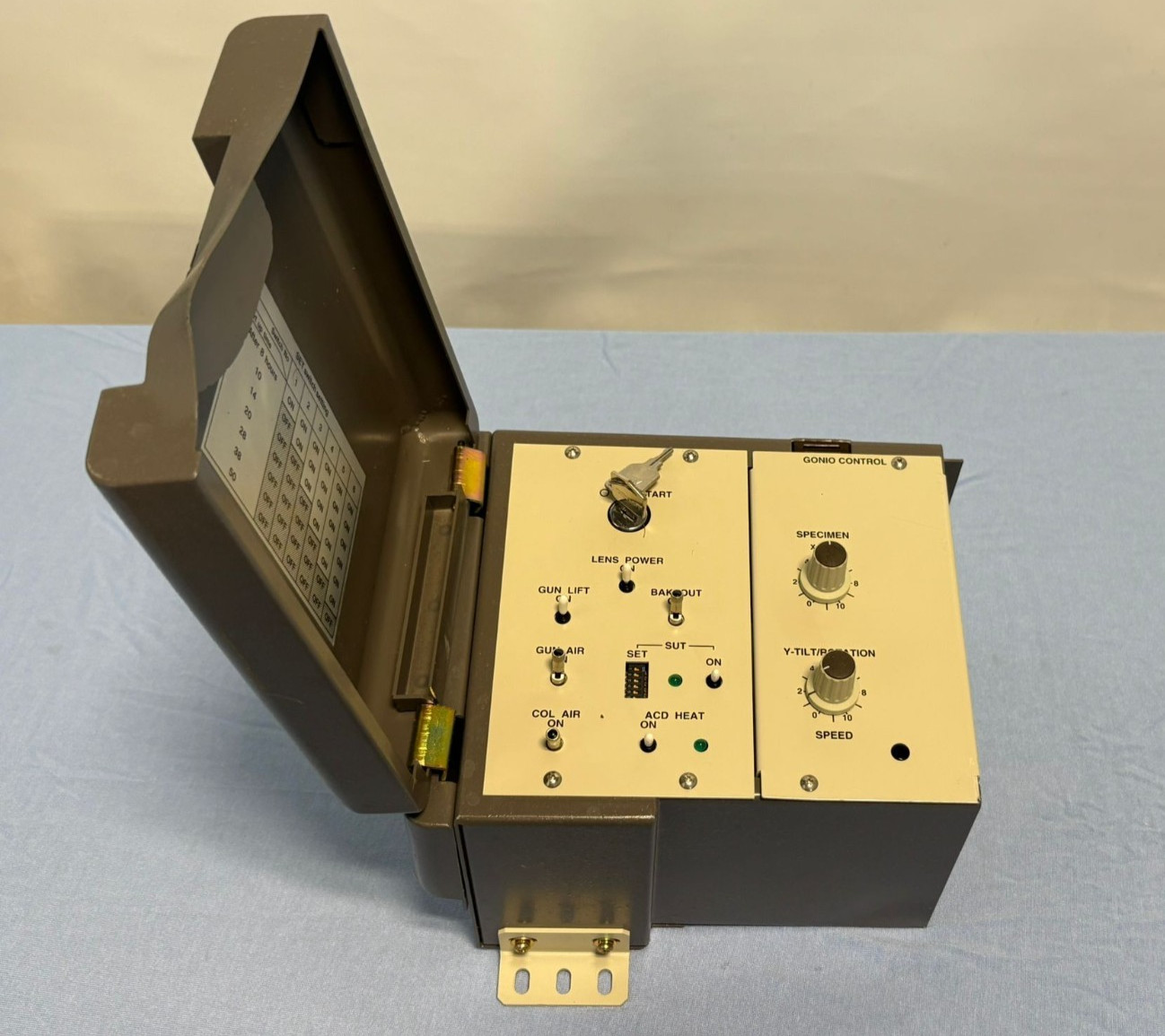 Jeol Control Panel Box Part EM-11510, MP003534-01 for JEM-1011 TEM Microscope