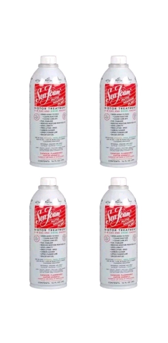 Sea Foam Motor Treatment SF16 Gas and Diesel Fuel Additive 16oz Pack of 4