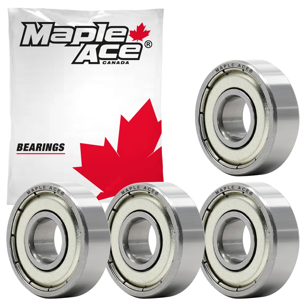 R3-ZZ Ball Bearing 3/16" x 1/2" x 0196" R3 ZZ Metal Shielded (Qty 4)