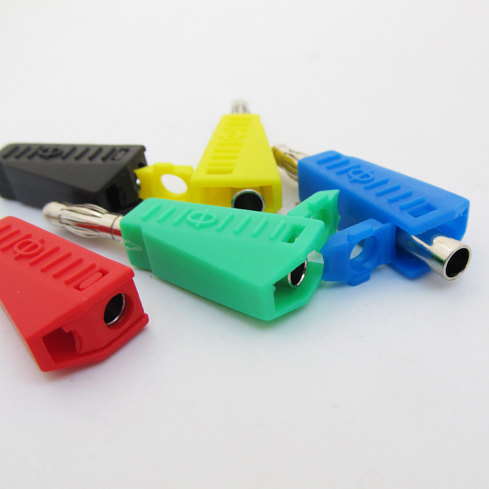 5sets 5Colors Stackable Brass 4mm Banana Plug Lantern Speaker Cable Connector