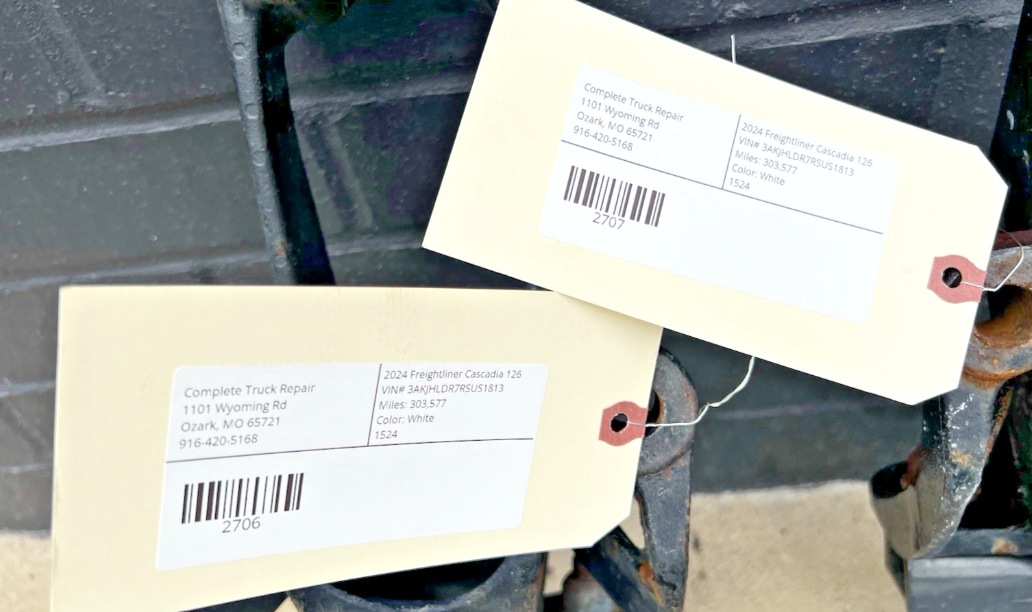 2024 Freightliner Cascadia 126 Sleeper Front Cab Support Bracket Set of 2
