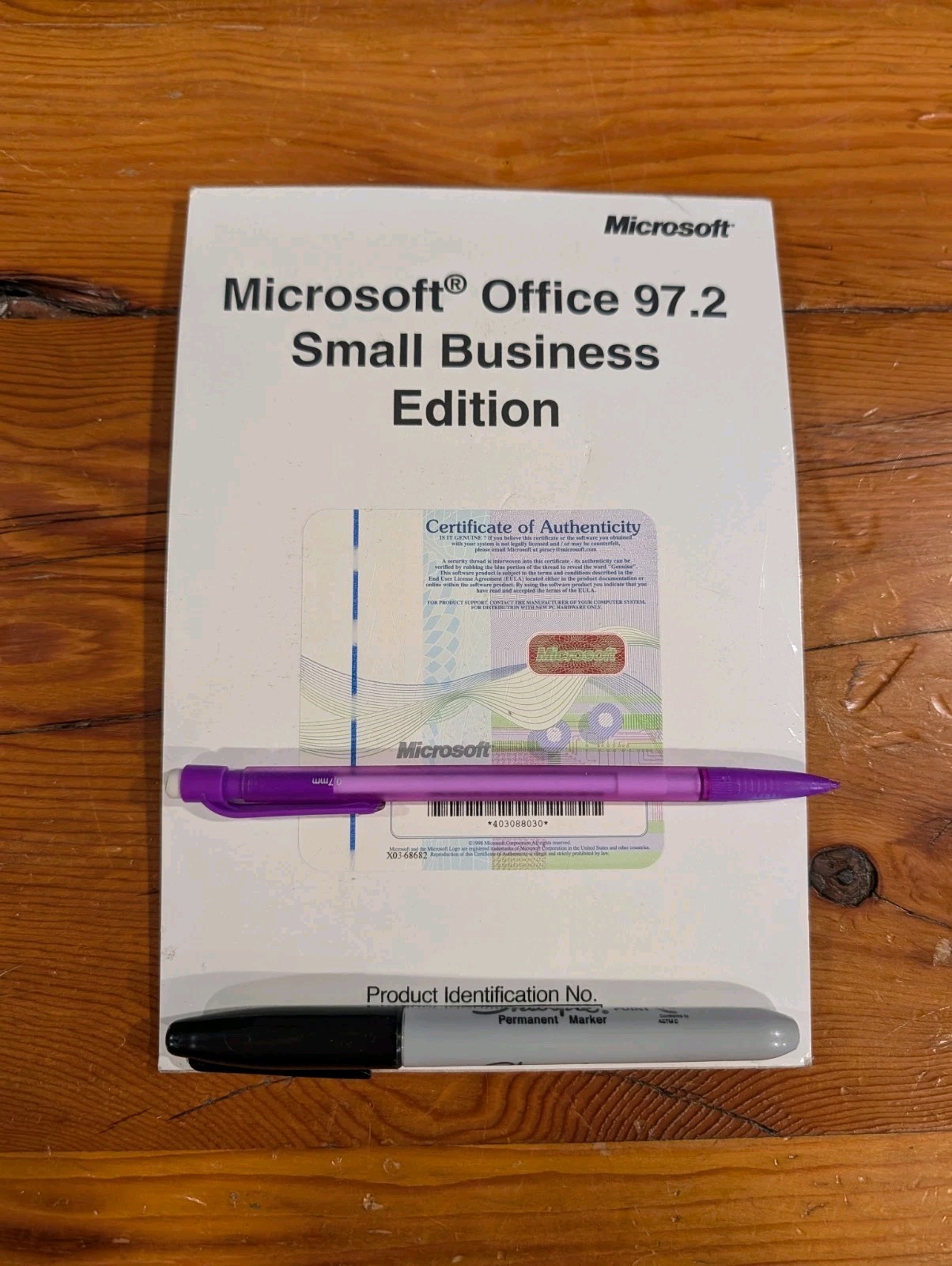 Microsoft Office 97.2 Small Business Edition w Product Key & COA Factory Sealed