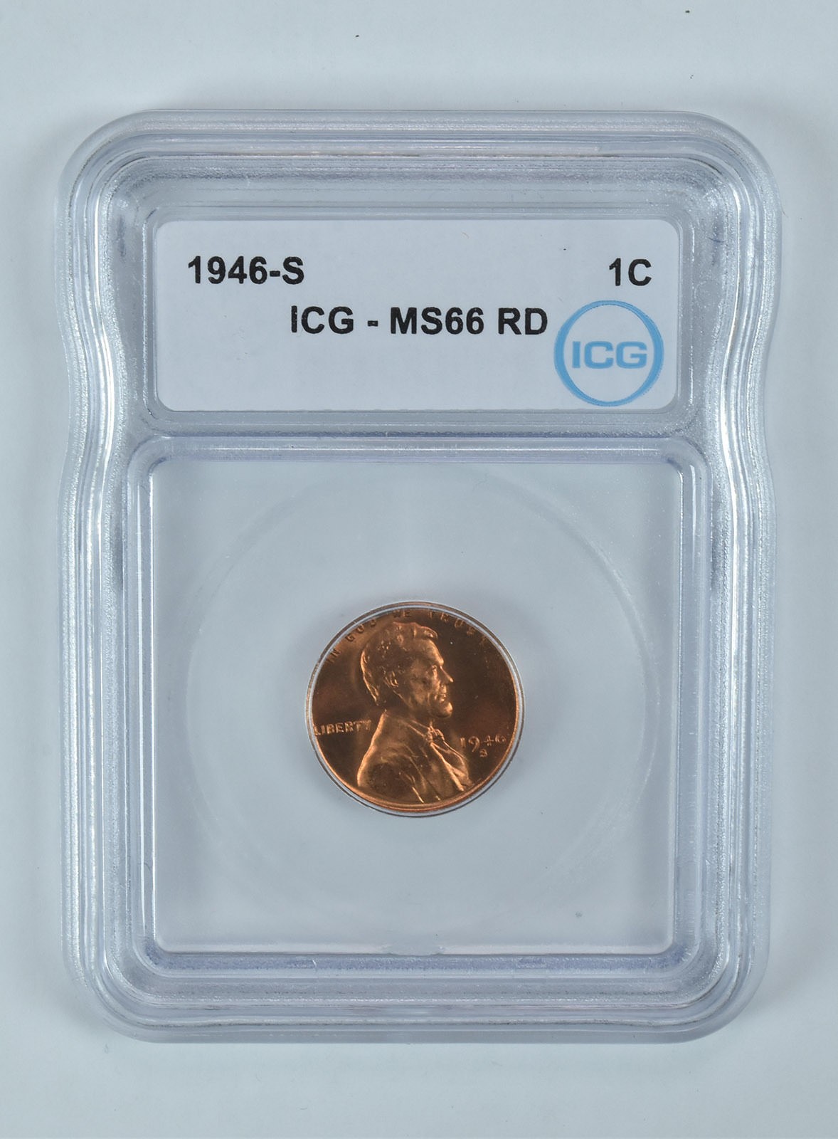 1946-S Lincoln Wheat Cent MS66 RD ICG