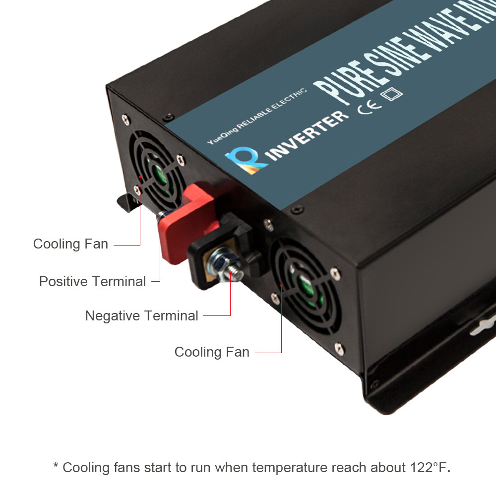 96V to 110V 120V Pure Sine Wave Inverter 2500W Power Supply Battery Motor Solar