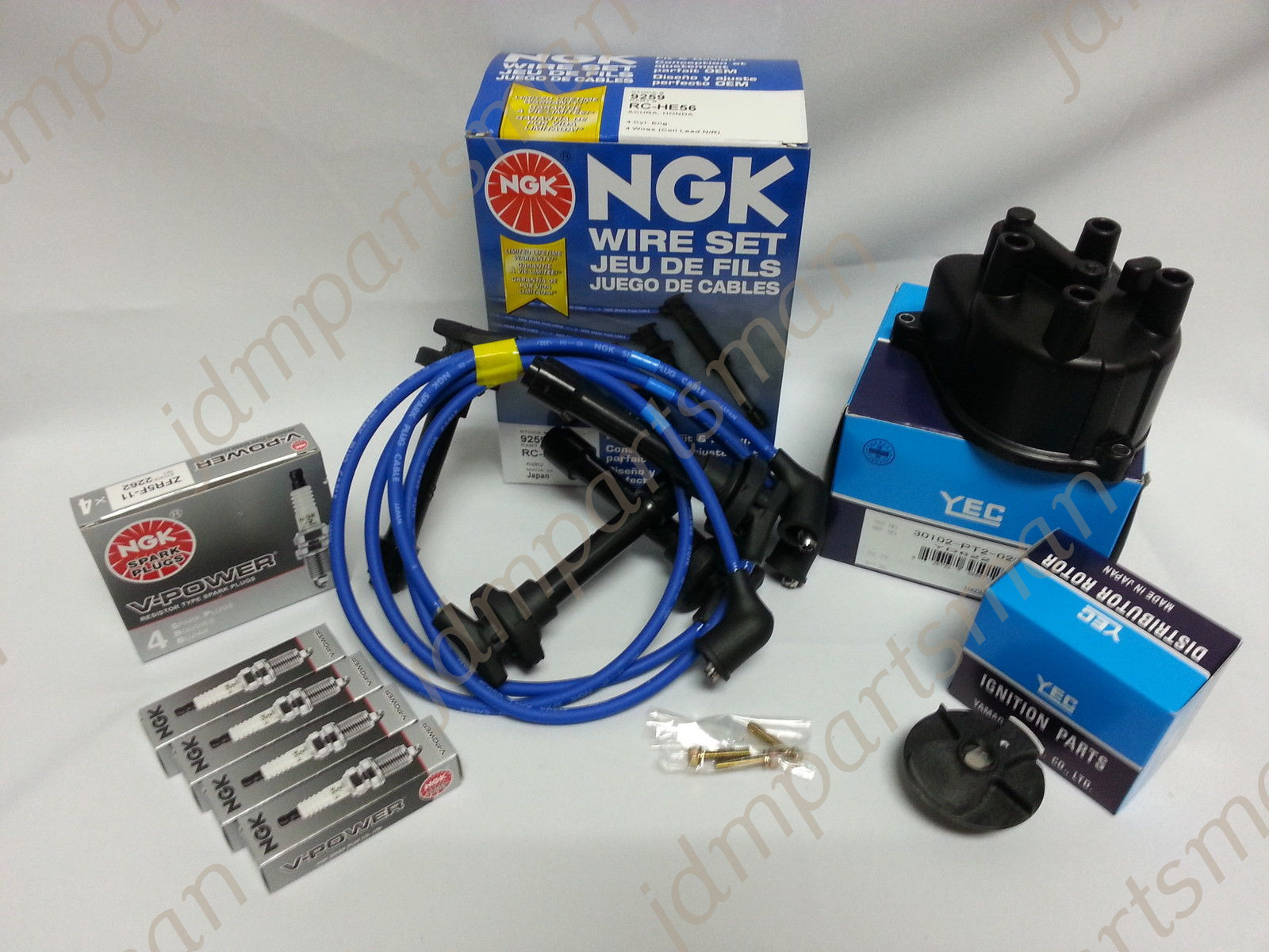 1996-2000 FOR Honda Civic 1.6L CX - DX - LX - EX Tune Up Kit (NGK V-Power Plugs)