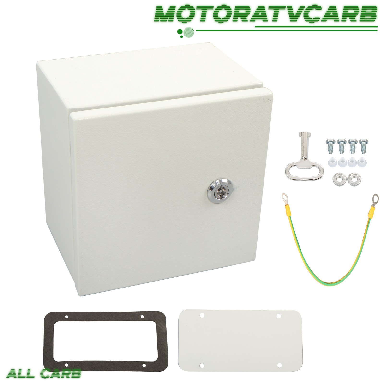 ALL-CARB 1Pack 8" × 8" × 6" Electrical Box And Accessories Carbon Steel IP65