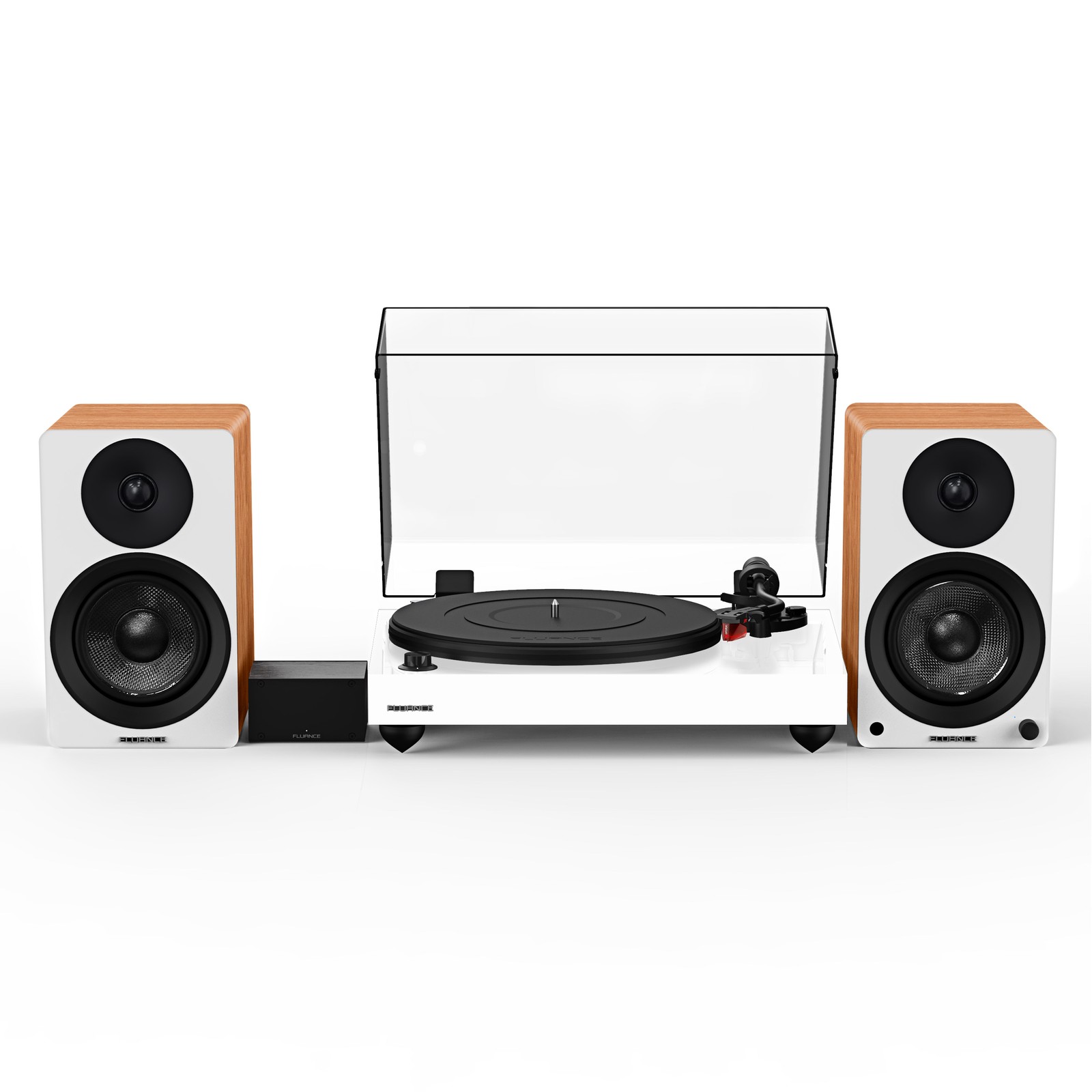 Fluance RT83 Vinyl Turntable, PA10 Preamp, Ai41 Powered 5" Bookshelf Speakers