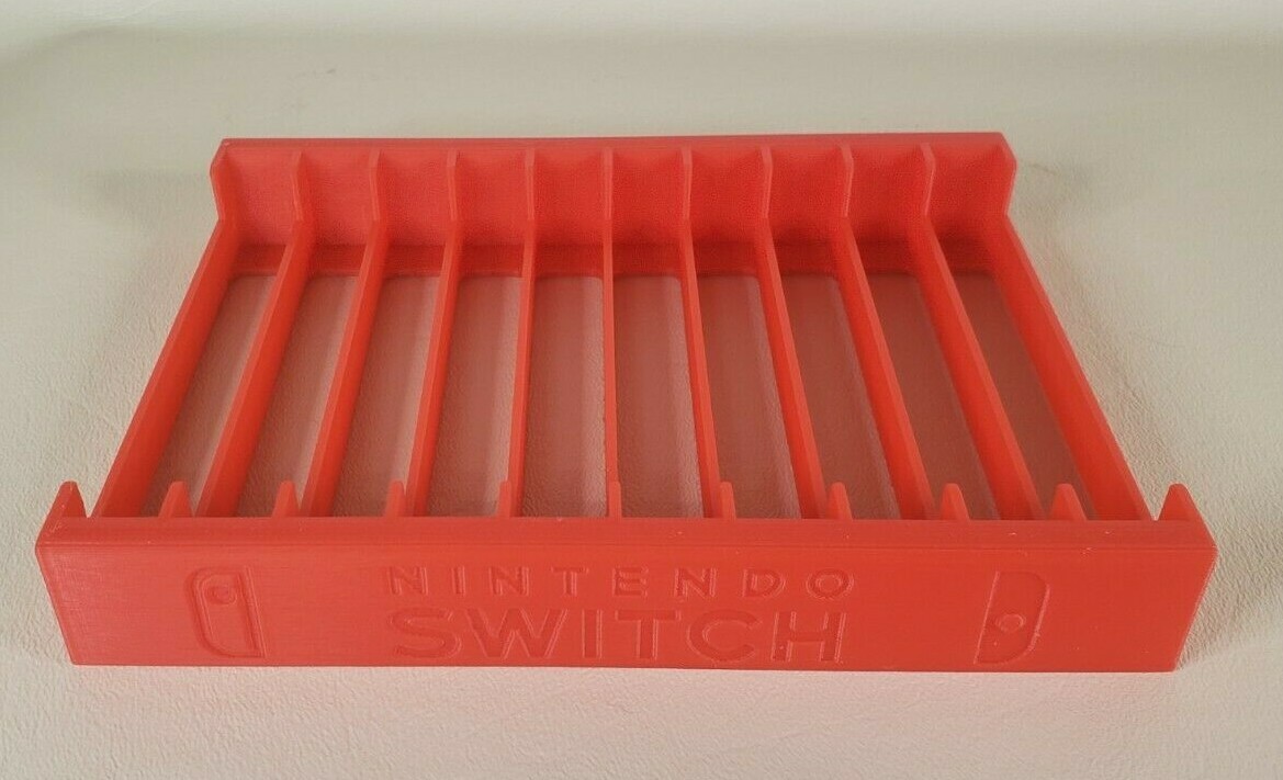 3D Printed Nintendo Switch Game Case Holder - Holds 10 Game Cases
