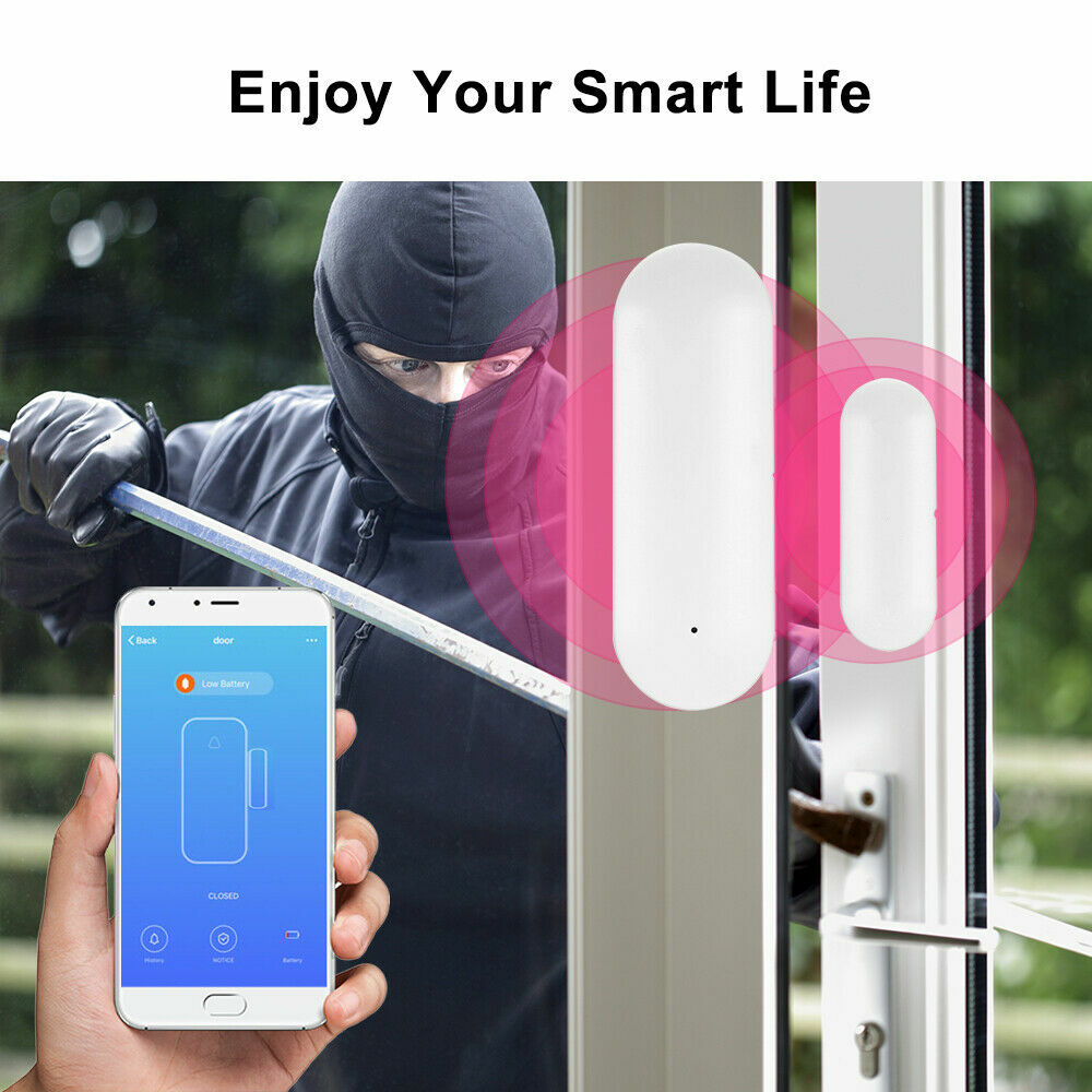 WiFi Wireless Smart Door Window Sensor Detector Safe Alarm for Alexa Google Home