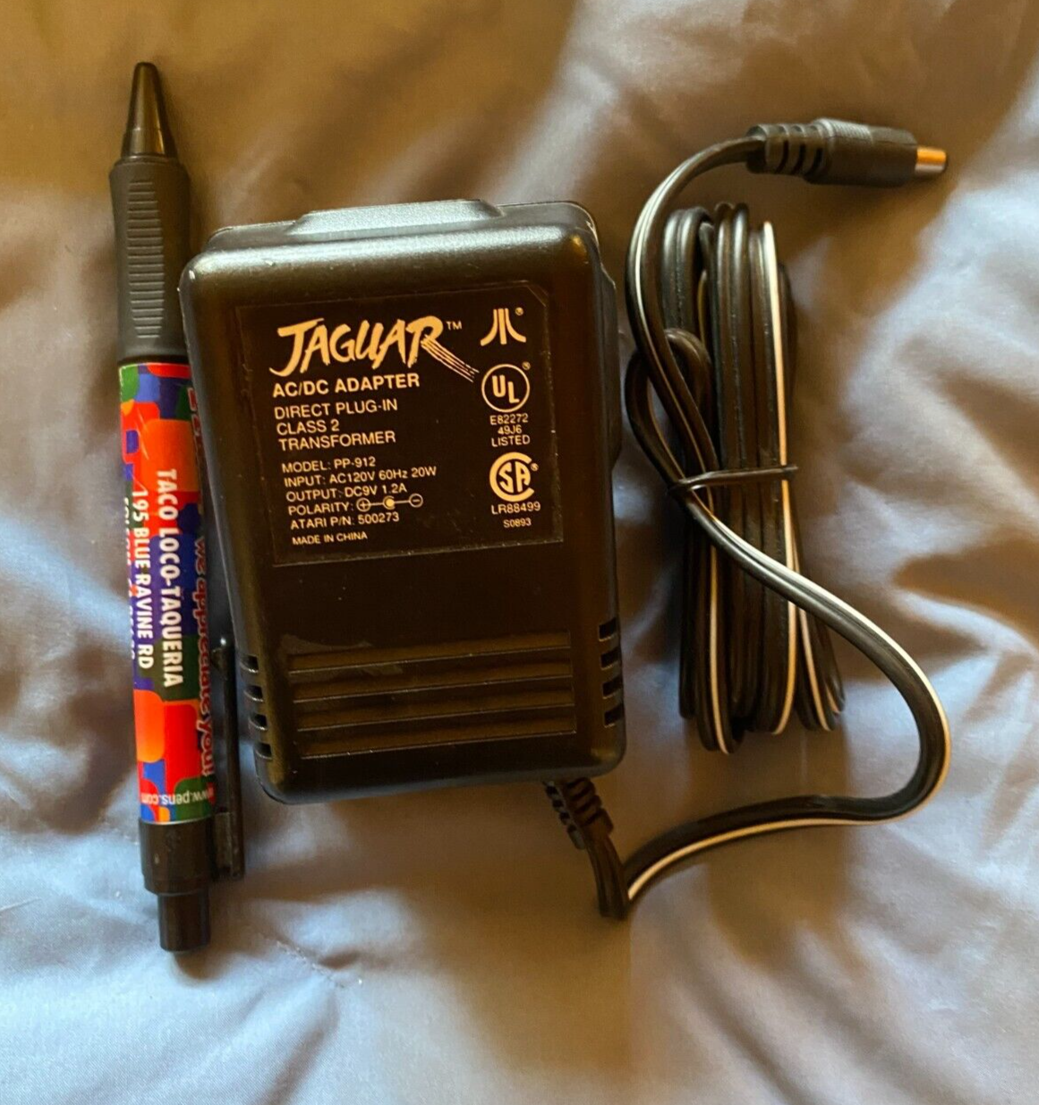 Atari Jaguar POWER PACK ORIGINAL 120/110VAC US TESTED WHITE LABEL