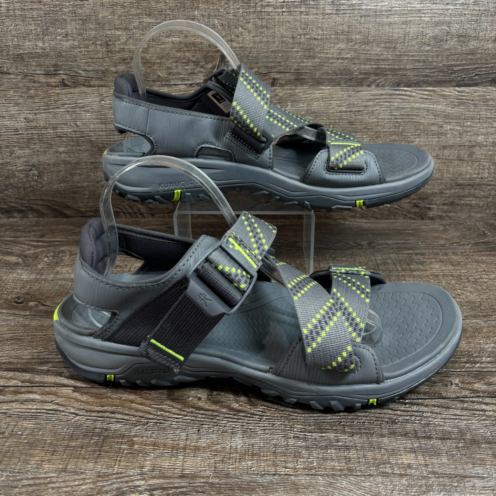Kuru Current Sandals Men's 11 Slate Gray Green Sport Beach Water Walking Shoes