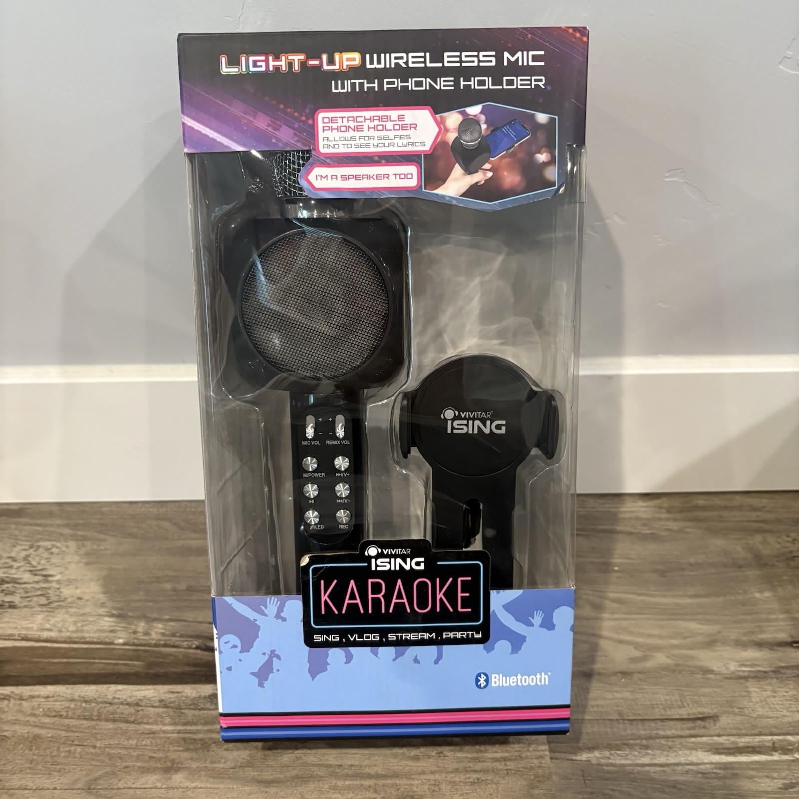 Ising Light-Up Bluetooth Karaoke Microphone New In Box