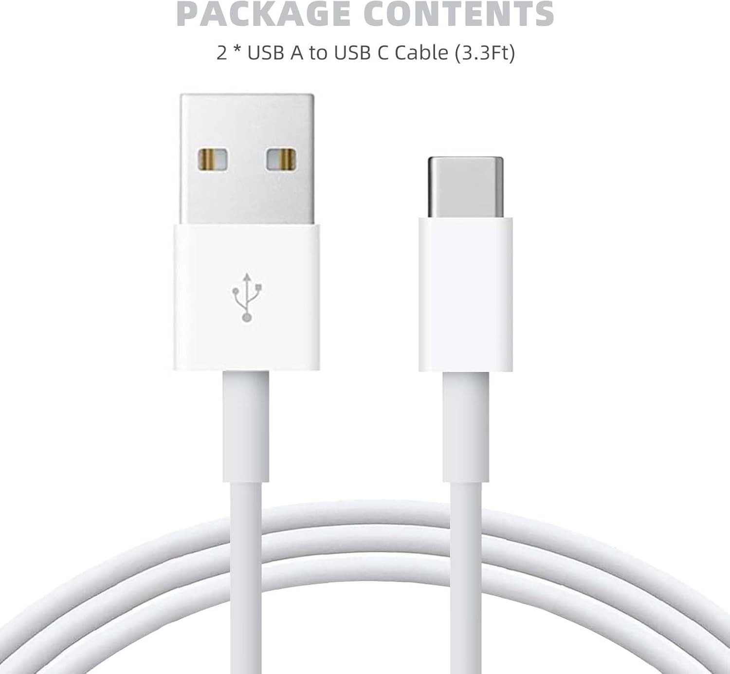 2 Pack 3 FT USB A to USB C Cable for iPhone 15/16 and Android Type C, BRAND NEW