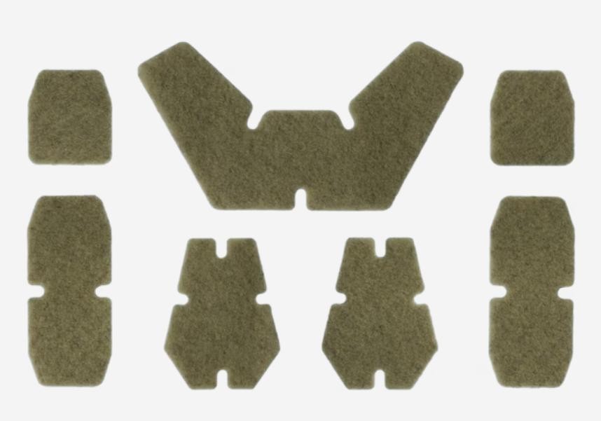 DLP Tactical Military Hook and Loop Panel Set – Fits Crye AirFrame Helmet, Green