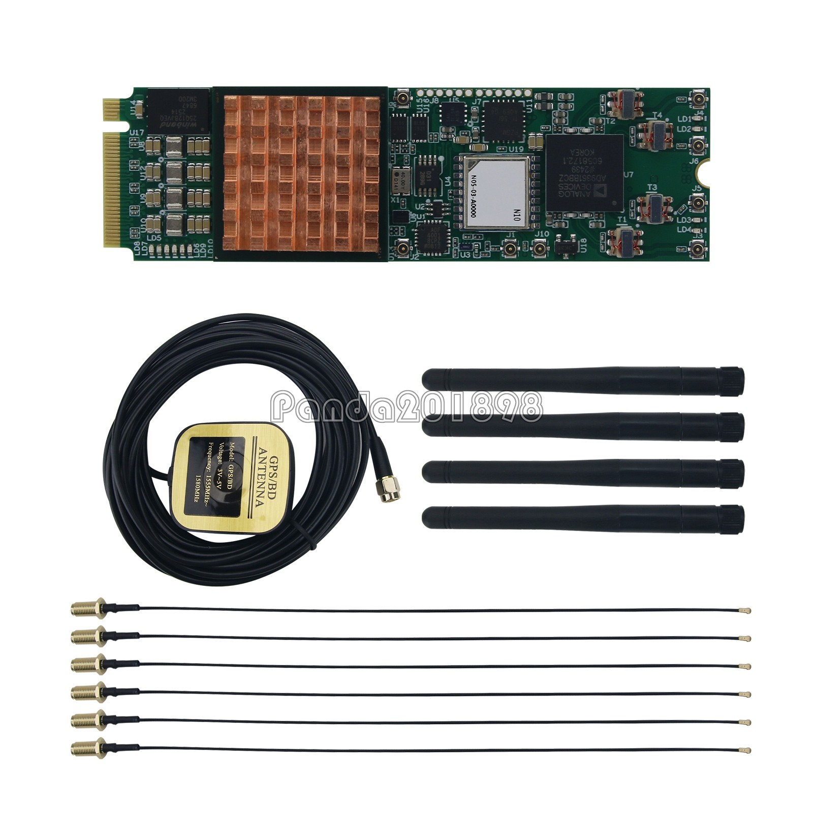 M2SDR Software Defined Radio M.2 XC7A200 RF Transceiver Module GPSDO 40M Clock