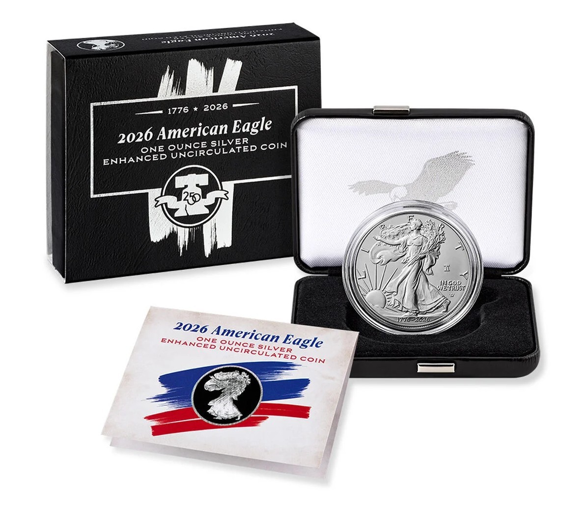 2026 American Eagle Silver One Ounce Enhanced Uncirculated Coin 26EG - in Hand