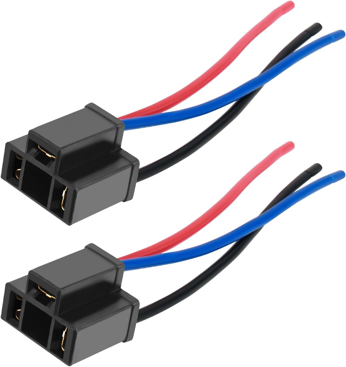 2PCS H4 Headlight Connector,12V 18AWG Headlight Socket with Headlight Pigtail fo