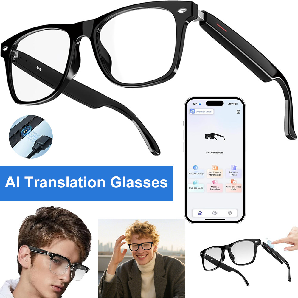 AI Translation Glasses Smart Glasses Bluetooth Glasses for Men & Women Travel US