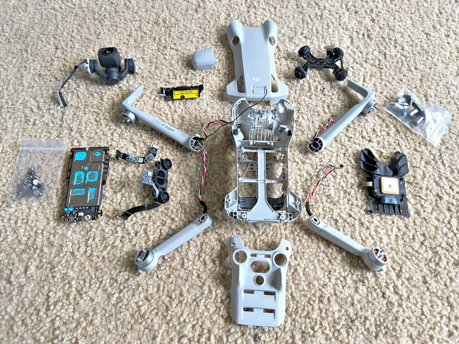 Genuine OEM DJI Mini 4 Pro Parts for Repair | Parts Removed from Flyaway Drone