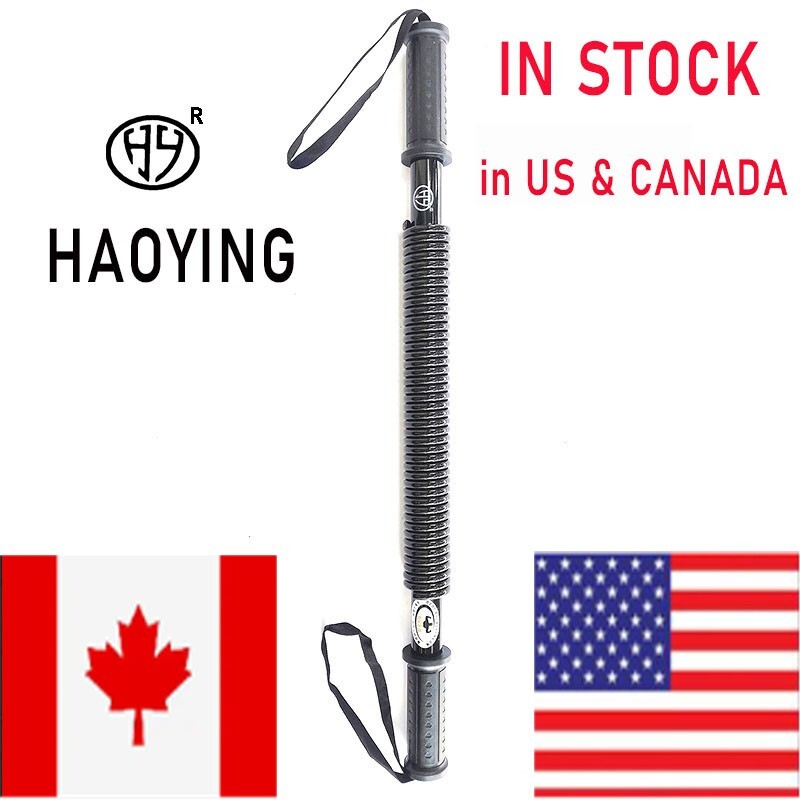 HAOYING Power Twister Arm Trainer  Fitness Unbendable Bar (Black 20KG-110KG)