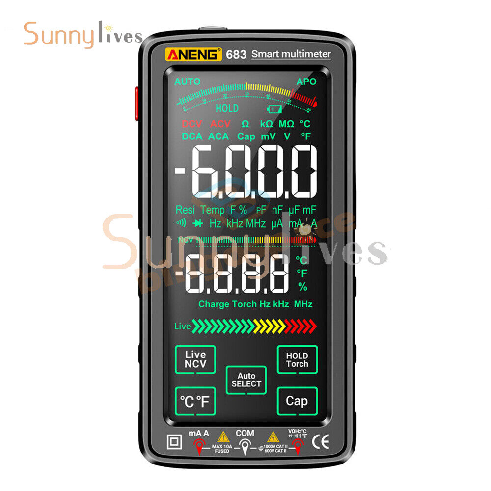 ANENG 683 682 681 Smart Digital Multimeter AC/DC Capacitance Meter Diode Tester