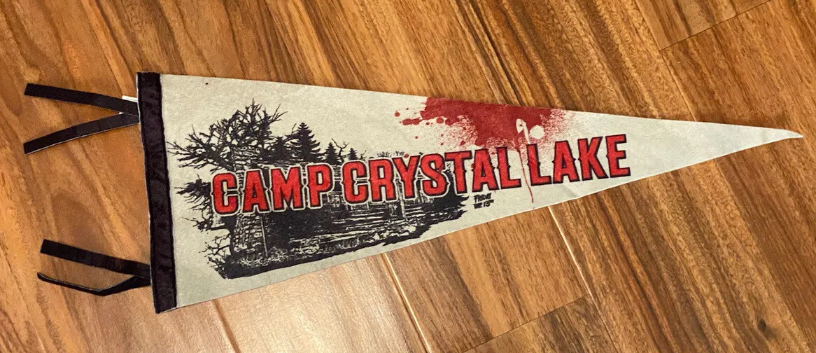 Friday The 13th Camp Crystal Lake Pennant Loot Crate Exclusive Flag 20" 2016 NOS