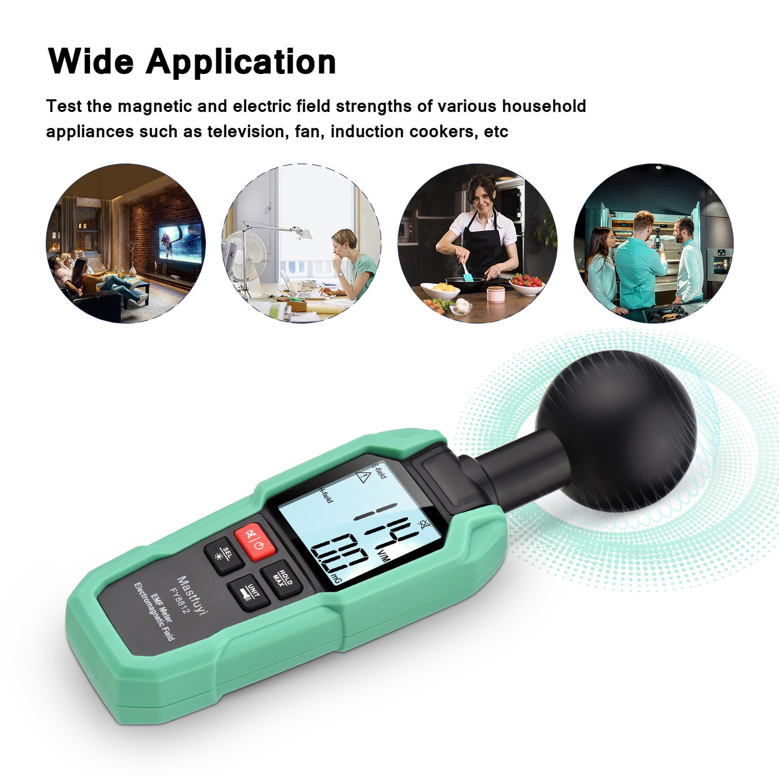 EMF Meter Electromagnetic Field Tester Electromagnetic Wave Radiation Detector