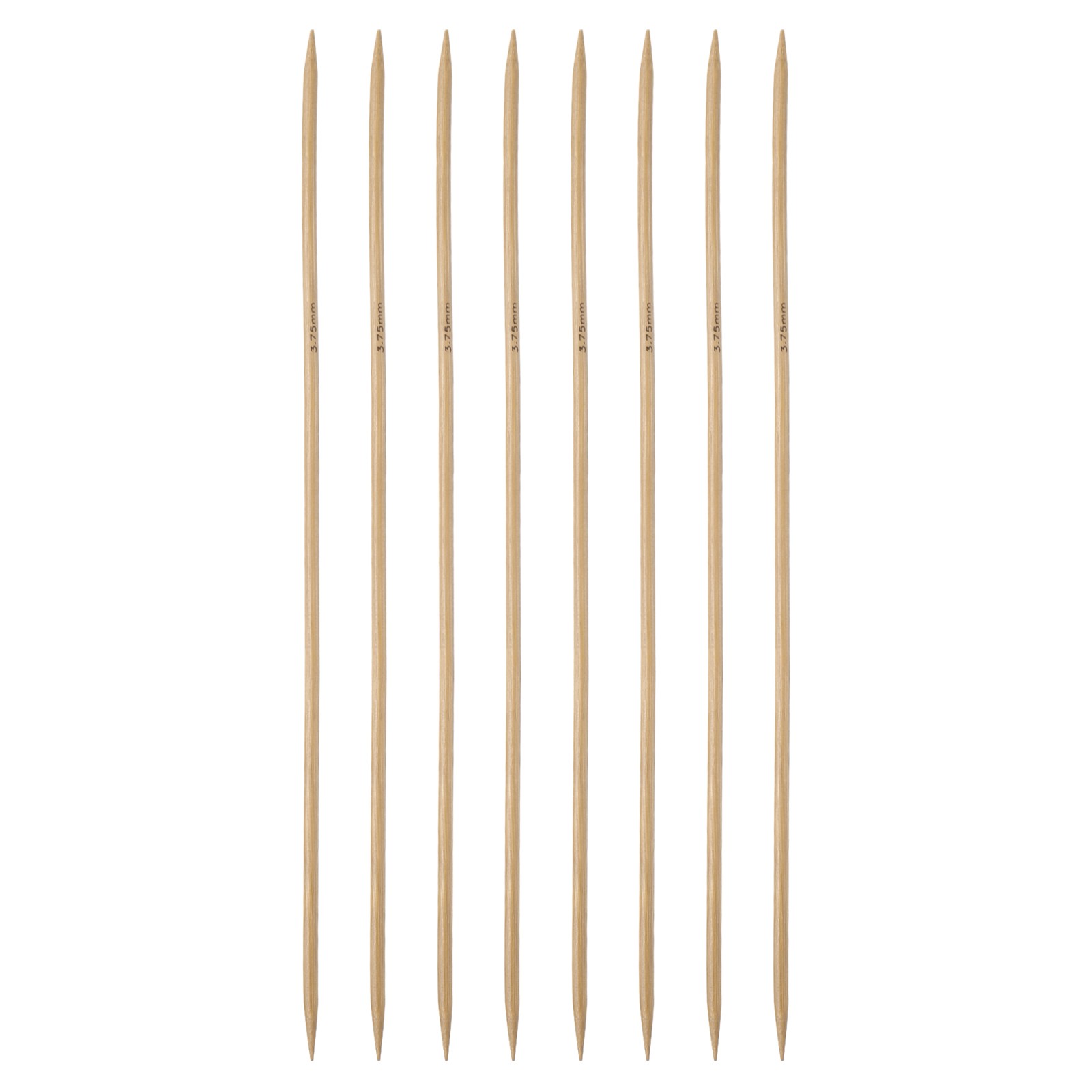 8Pcs Bamboo Knitting Needles Double Pointed Size US 5(3.75mm) 10 Inch(25cm)