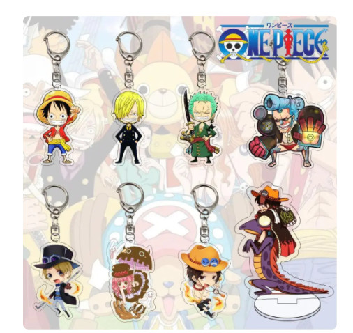 lot 20pcs Japanese anime Acrylic Keychain Key Chain Girls boy Keyring gifts