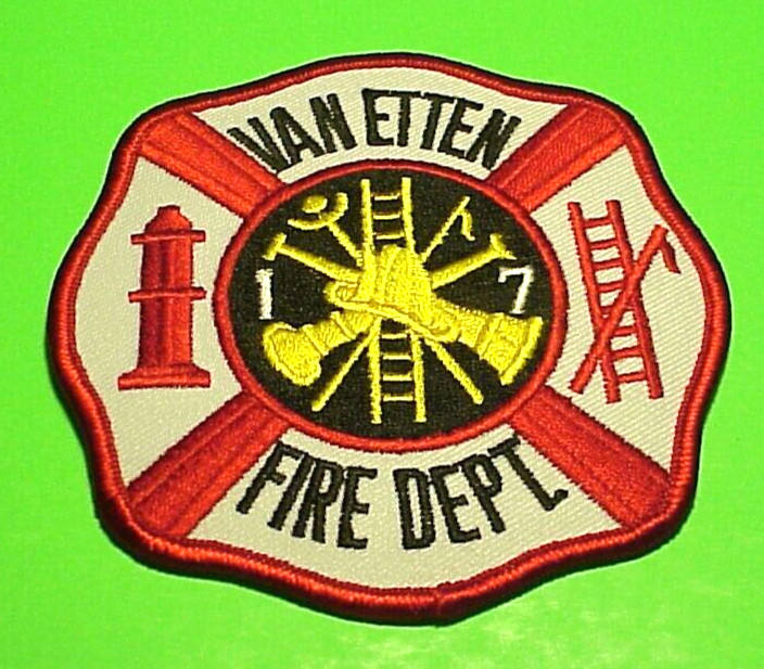 VAN ETTEN  NEW YORK  NY  4"  FIRE DEPT  PATCH  FREE SHIPPING!!!