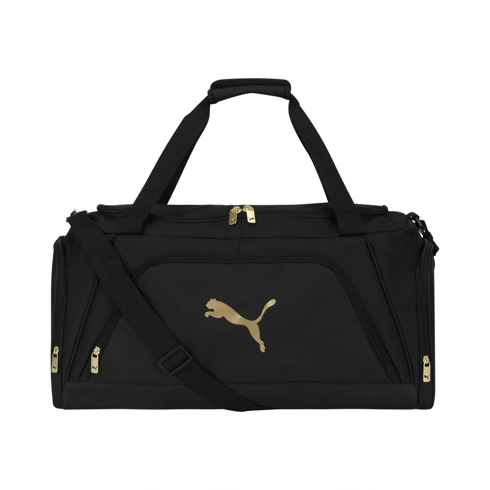 PUMA unisex adult Evercat Accelerator Duffel Bags Black/Gold