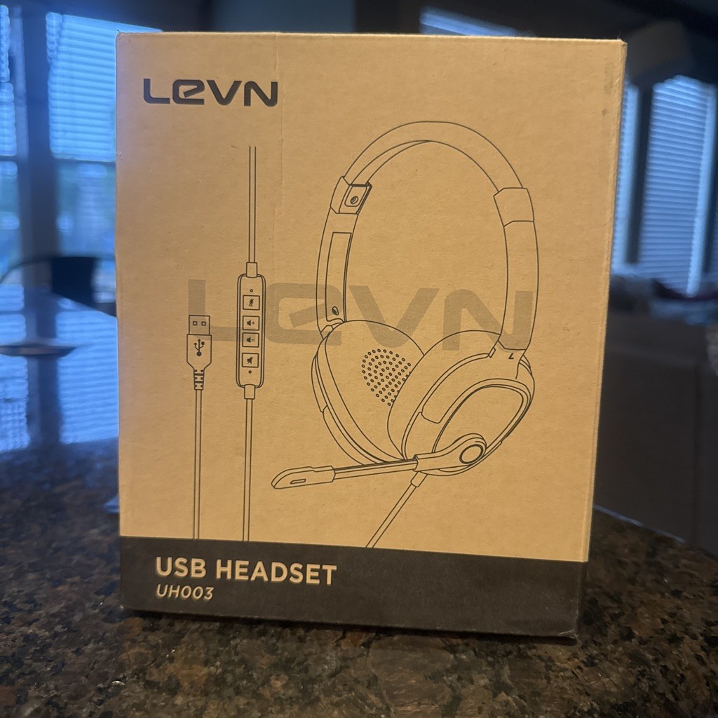 LEVN Headset with Mic, USB Headset with Microphone, Computer Headset UH002
