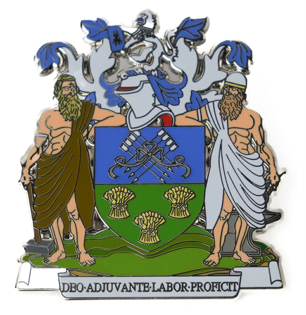 Sheffield City Large Pin Badge Coat of Arms - EXCLUSIVE
