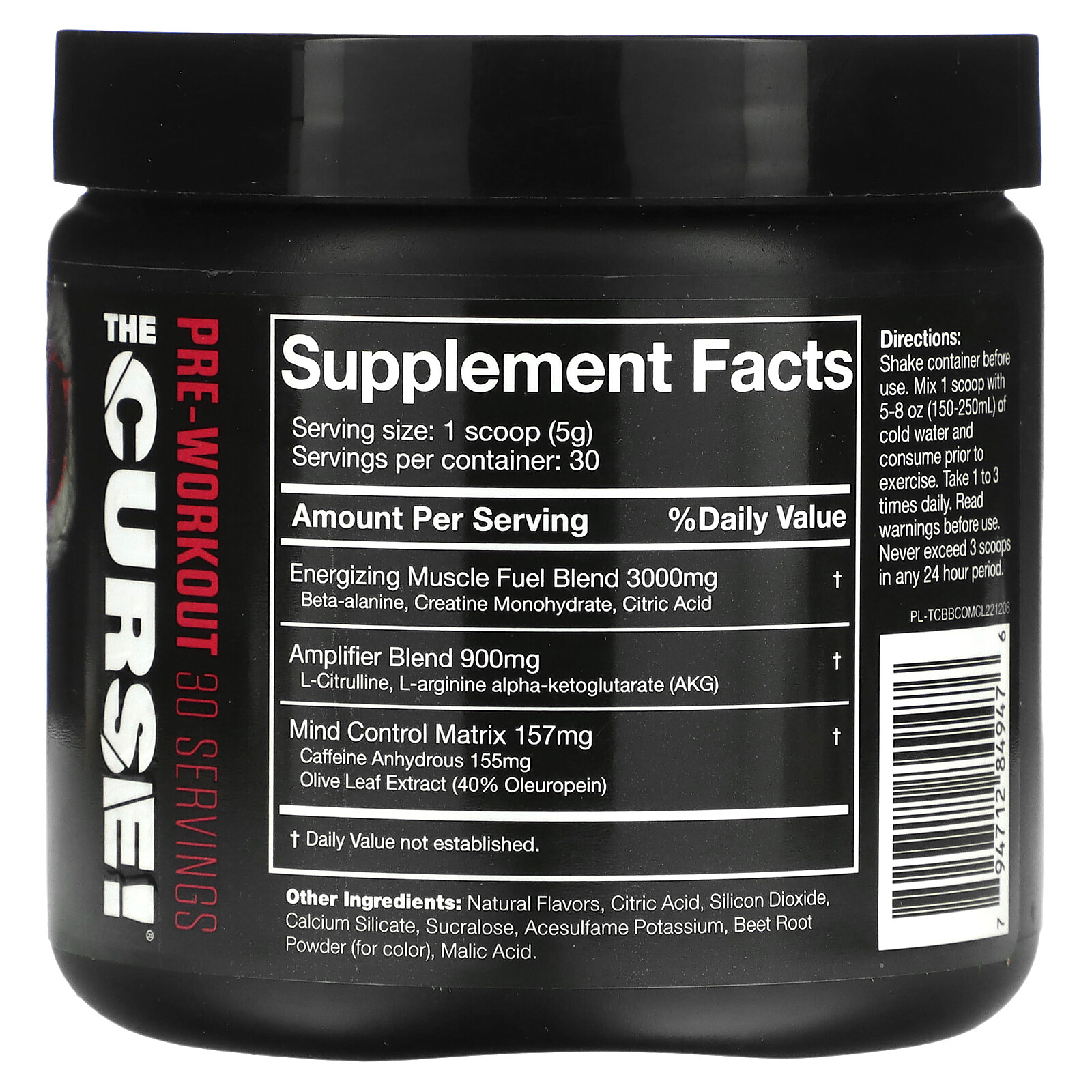 The Curse, Pre-Workout, Cherry Limeade, 5.3 oz (150 g)