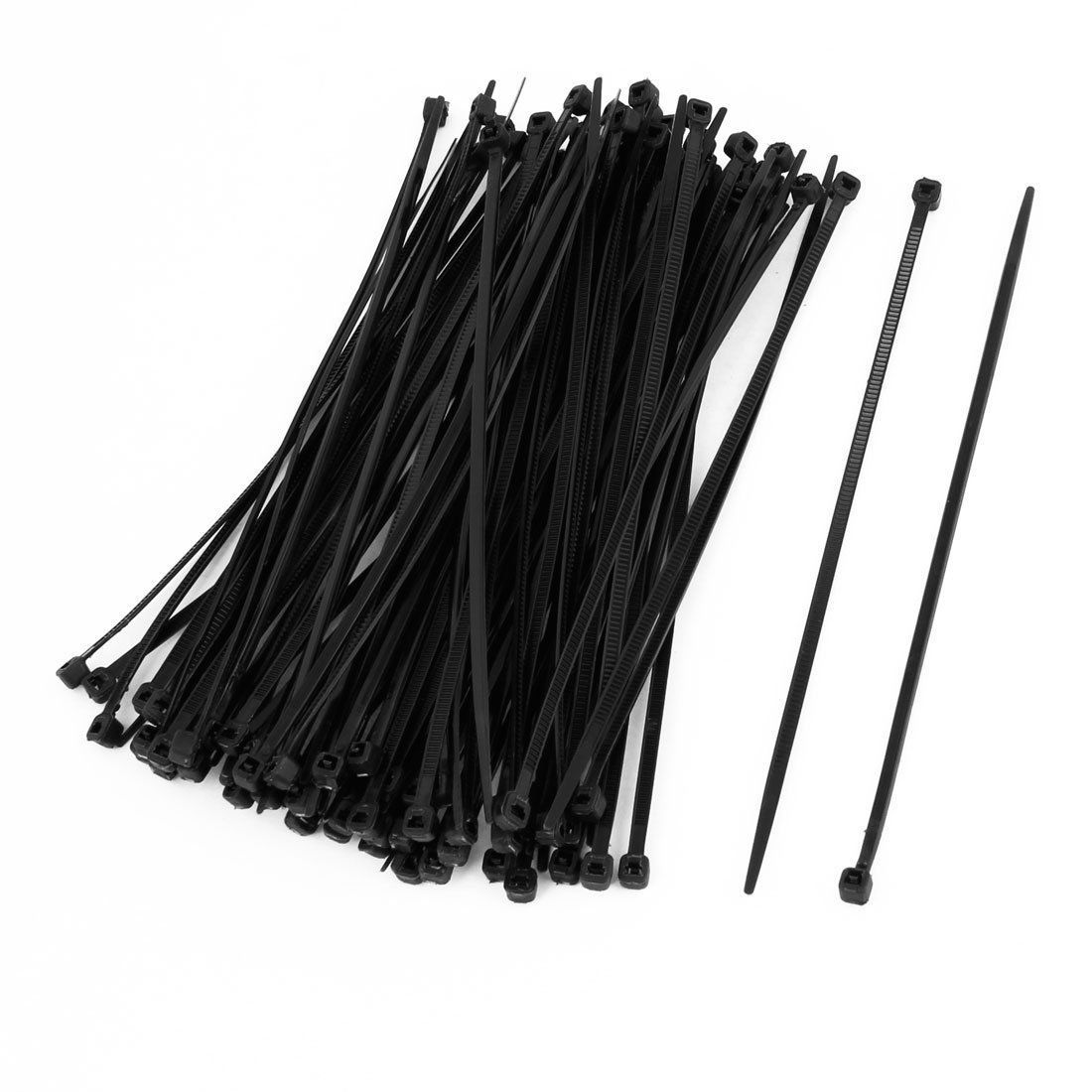 100 Pcs 150mm x 2mm Electrical Cable Tie Wrap Nylon Fastening Black L6