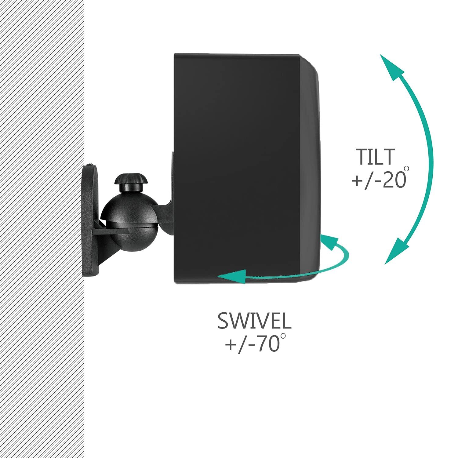 Speaker Wall Ceiling Mounts One Pair, Bookshelf Speaker Wall Mount Brackets, ...