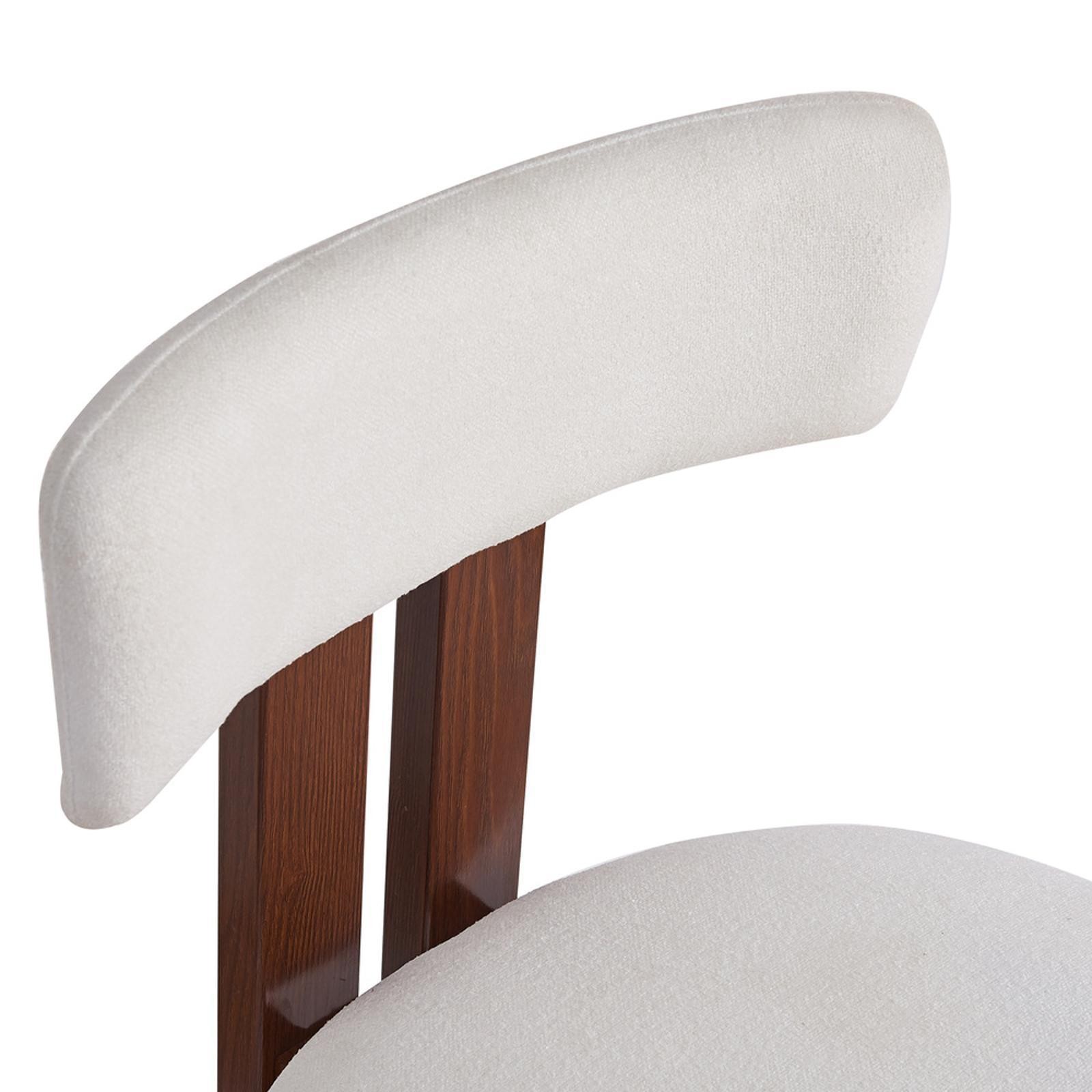 26.5'' Upholstered Round Stools with Low Back - Iron Frame & Stylish Design for