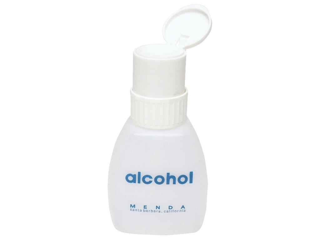 Menda 35216 - Euro-style HDPE bottle w/white twist-lock pump printed w/Alcohol,