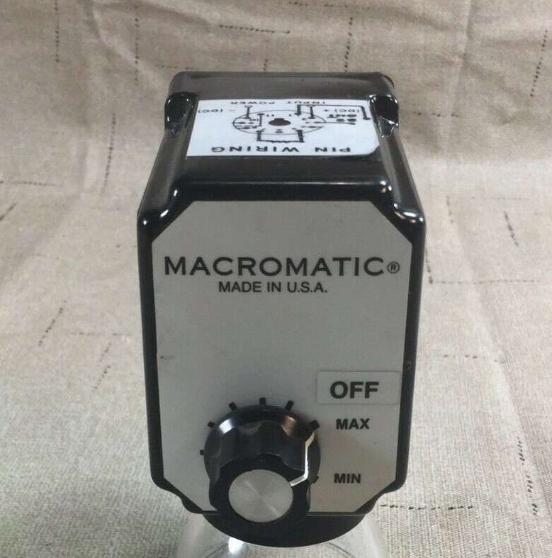 MACROMATIC SS-56146-C-792 12VDC .03-1 Sec Time Delay Interval [M27]