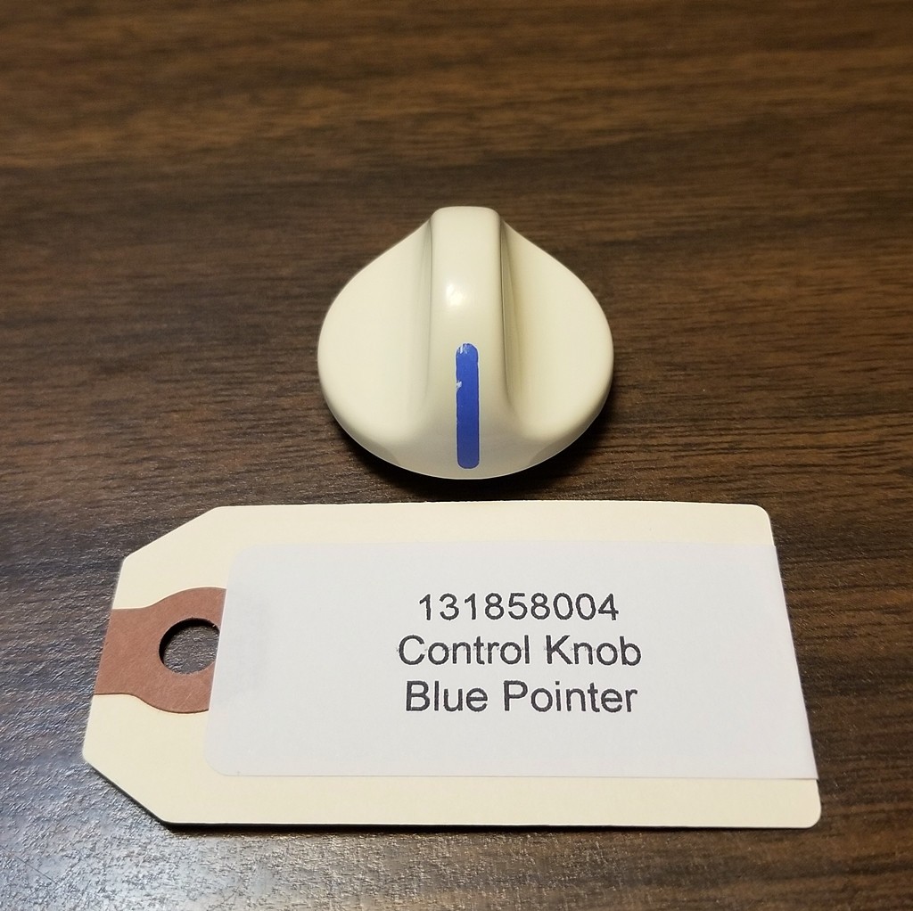 Control Knob - Blue Indicator Mark  131873401  Frigidaire  Yellowed