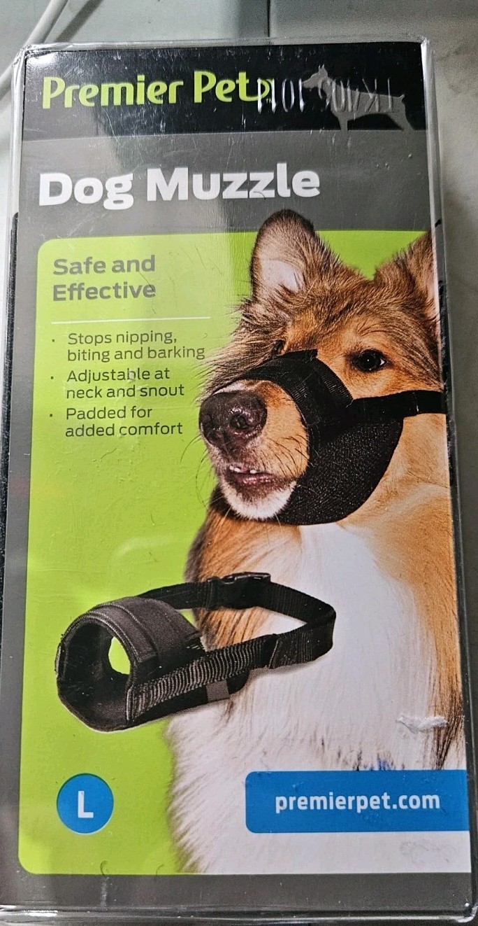 Premier Pet Dog Muzzle for Large Dogs - Padded Nylon for Safe, Comfortable Fit