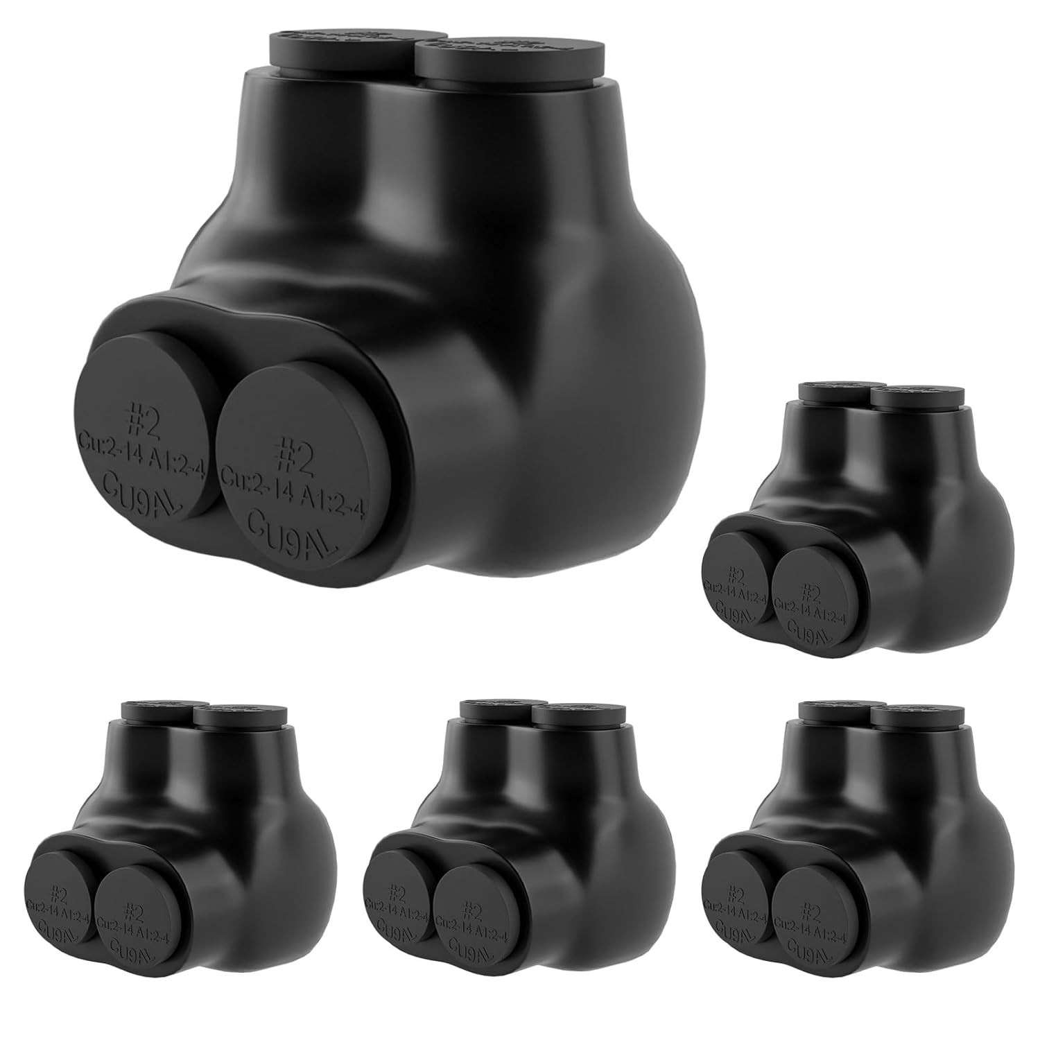 5Pcs Insulated Multi Cable Connectors 2 Port Single Entry 2-14AWG Wire UL Listed