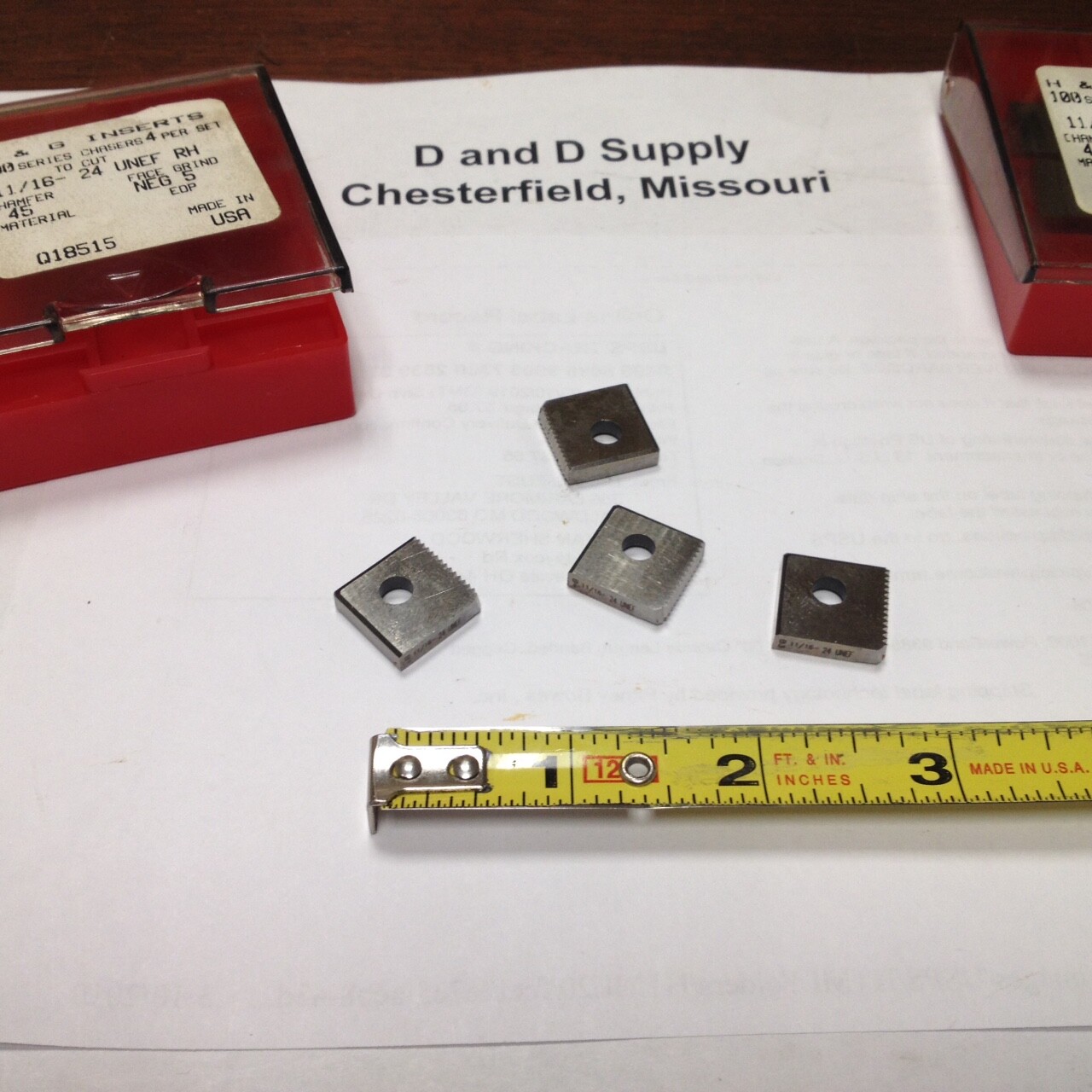*** Set of 4 ***, H & G, Series 100, 11/16-24, Threading Chasers, NOS, USA Made