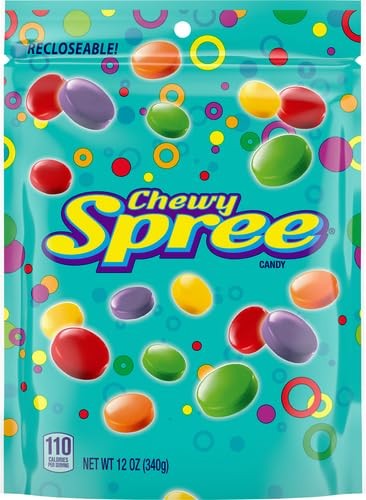 Wonka Spree Original Hard Candy, Resealable Bag, 12 Ounce Full Size, Assorted